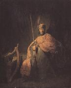 REMBRANDT Harmenszoon van Rijn David playing the Harp for aul (mk330 china oil painting artist